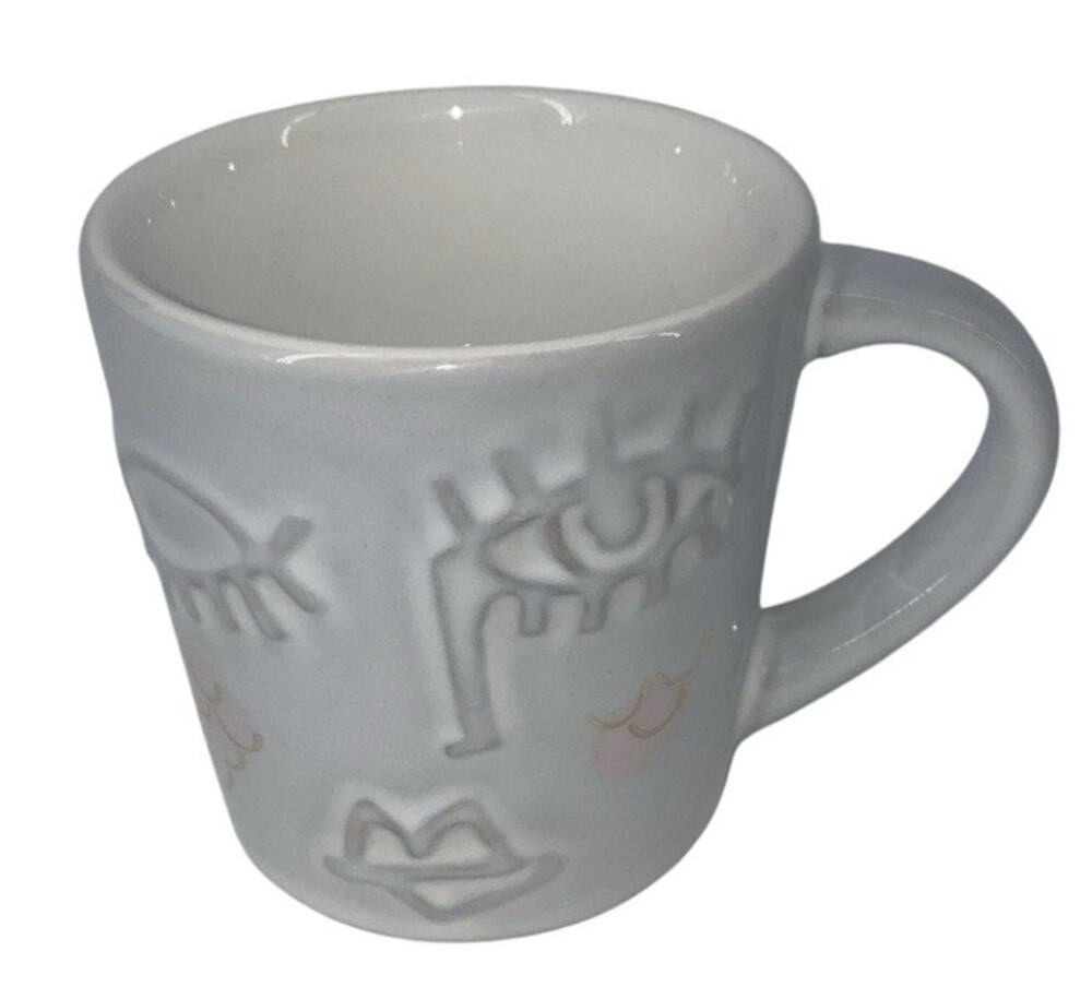 Starbucks Anniversary Holiday Gray Siren Face Winky Eye Small CUP MUG 2016 3oz